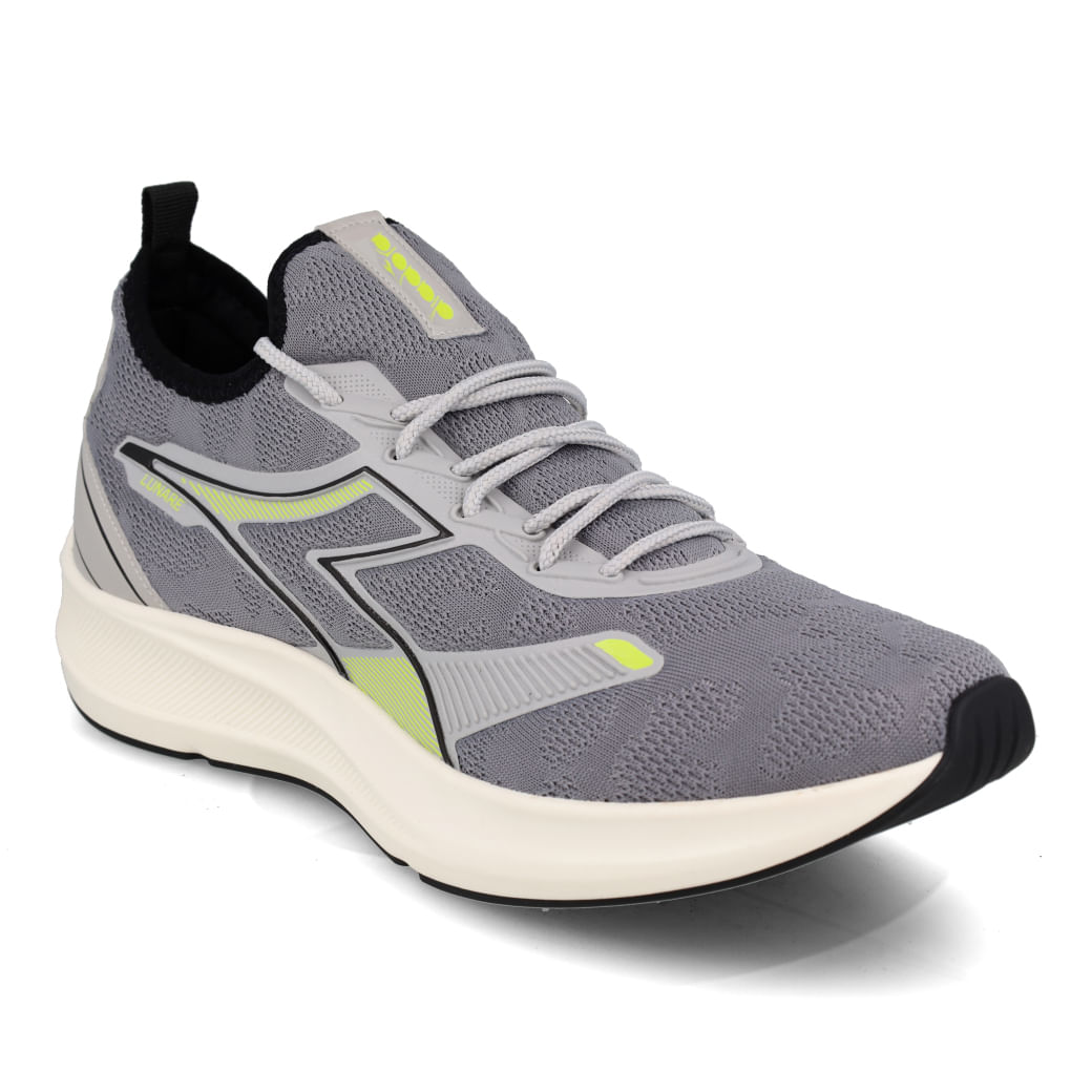 Tênis Diadora Lunare Cinza Masculino vista lateral para ajuste e conforto